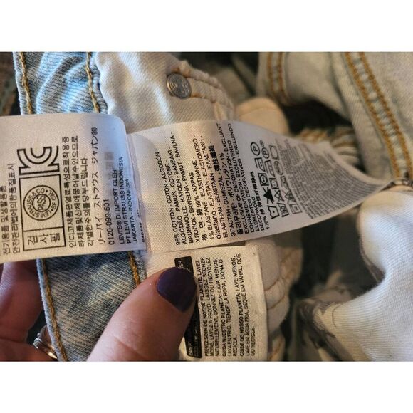 Levi's 511 Jeans Men's 31 Blue Slim Fit Stretch Light Wash Skater Distressed - Picture 4 of 5